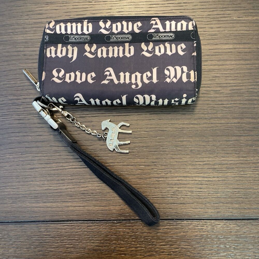 LeSportsac Gwen Stefani L.A.M.B. Zip Wallet Wristlet With Charm Vintage